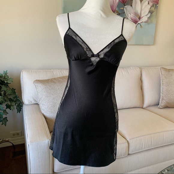 Victoria's Secret Other - Victoria’s Secret Silky Black Lace Nightgown